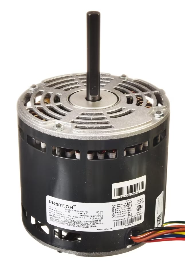 BLOWER MOTOR - 1/3 HP 120/1/60 (825 RPM/4 SPEED) 8-5/16" LENGTH