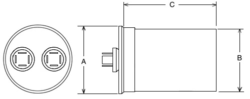 440v 45MFD ROUND CAP