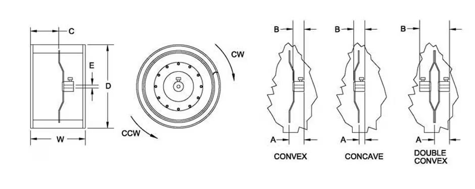 12X11 BLWR WHEEL CW 1/2 BORE