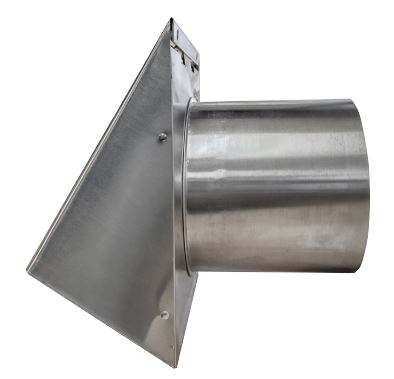 6" ALUMINUM HOODED VENT W/ SPRING FLAPPER