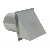 8"ALUMINUM HOODED VENT WITH FLAPPER & SCREEN,BROAN 643