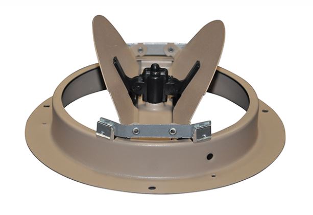 14" DUCT RING W/BUTTERFLY DAMPER FOR ROUND CEILING
